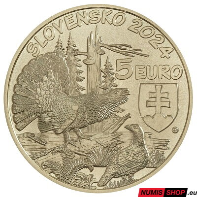 5 eur Slovensko 2024 - Hlucháň hôrny - etua a certifikát