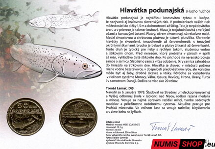 5 eur Slovensko 2025 - Hlavátka podunajská - autorská karta