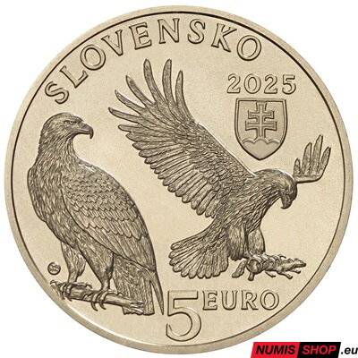5 eur Slovensko 2025 - Orol kráľovský - autorská karta