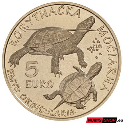 5 eur Slovensko 2026 - Korytnačka močiarna