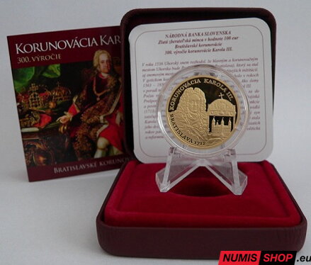 100 eur Slovensko 2012 - Korunovácia Karola III.