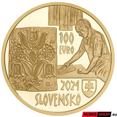 100 eur Slovensko 2024 - Modrotlač