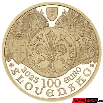 100 eur Slovensko 2025 - Zavedenie zlatej mince – florénu v Uhorsku