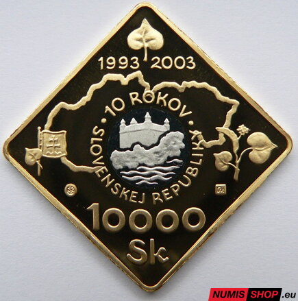 10 000 Sk Slovensko 2003 - 10. výročie vzniku SR