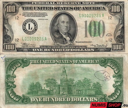 USA - 100 dollars - 1934 - L