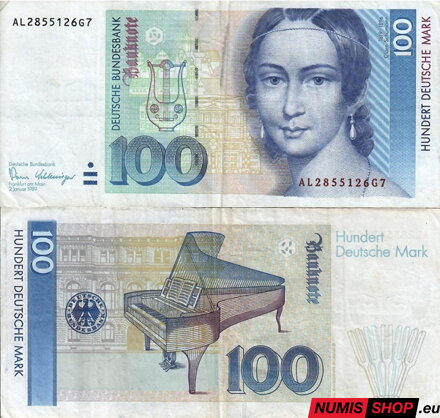 Nemecko - 100 DM 1989 - F