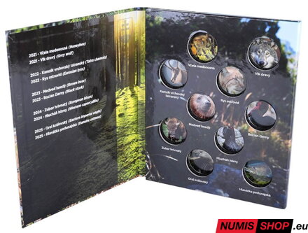 Album na slovenské zberateľské 5-euro mince Fauna a flóra