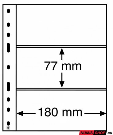 Listy OPTIMA - 3 priehradky - priehľadné