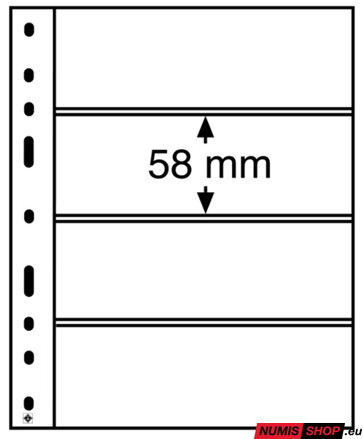 Listy OPTIMA - 4 priehradky - priehľadné