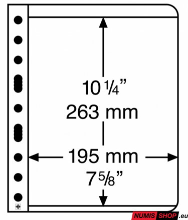 Listy VARIO - 1 priehradka - priehľadné