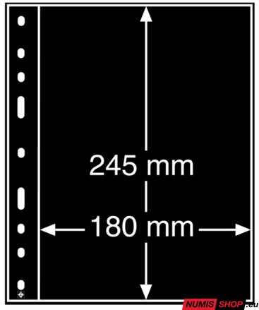 Listy OPTIMA - 1 priehradka - čierne