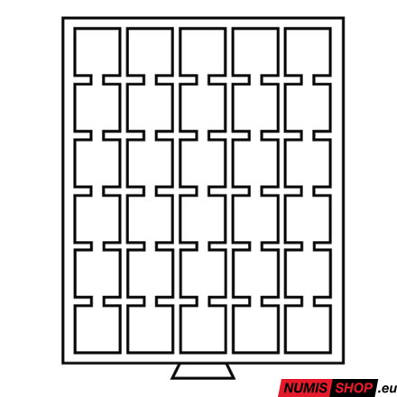 Mincový box na 30 kapslí QUADRUM MINI - čierny dymový Mincový box na 30 kapslí QUADRUM MINI - čierny dymový