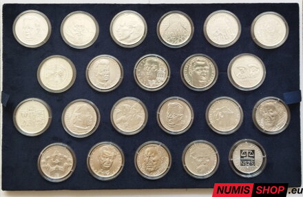 Plato na české strieborné mince 200 Kč - 22 ks