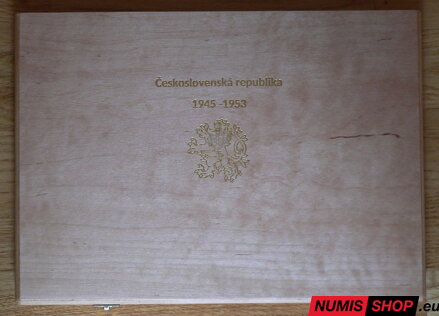 Kazeta na mince ČSR 1945 - 1953 - uloženie mincí v kapsliach