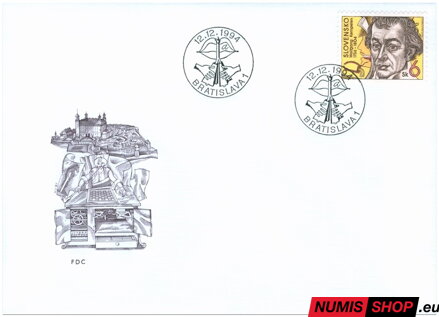 Slovensko - 1994 - Wolfgang Kempelen - FDC