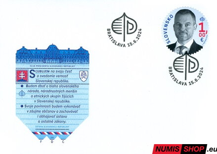 Slovensko - 2024 - Prezident SR P. Pellegrini - 821 FDC