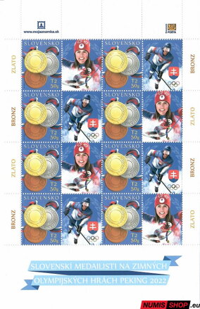 Slovensko - 2022 - ZOH - športové úspechy - personalizovaný kupón - Vlhová - hokejisti