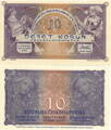 ČSR - 10 korun - 1919 - Mucha - Ivančice