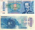 Česká republika - 1000 Kčs - 1985 - Bedřich Smetana - kolok tlačený - UNC
