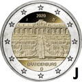 Nemecko 2 euro 2020 - Brandenburg - J - UNC