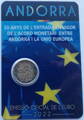 Andorra 2 euro 2022 - 10 rokov euro v Andorre - UNC