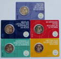 Francúzsko 5 x 2 euro 2021 - OH Paríž 2024 - COIN CARD komplet