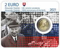Slovensko 2 euro 2021 - Alexander Dubček - COIN CARD