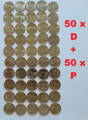 US Quarters States - komplet 100 ks - 50 x P + 50 x D - UNC