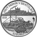 10 eur Slovensko 2018 - Prvý parník v Bratislave - BK