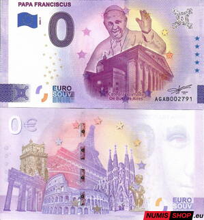 Argentína - 0 euro souvenir - Papa Franciscus