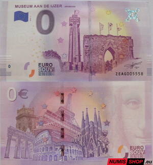 Belgicko - 0 euro souvenir - Museum Aan de Ijzer