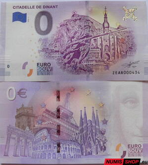 Belgicko - 0 euro souvenir - Citadelle de Dinant