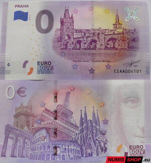 Česká republika - 0 euro souvenir - Praha - Karlov most