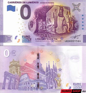 Francúzsko - 0 euro souvenir - Carrieres de Lumieres - Dalí