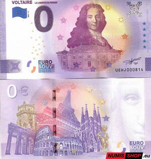 Francúzsko - 0 euro souvenir - Voltaire