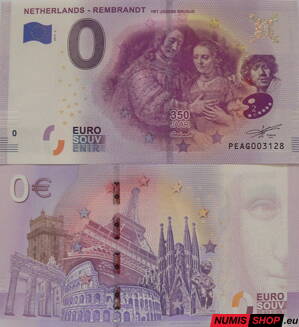 Holandsko - 0 euro souvenir - Rembrandt - Het Joodse Bruidje