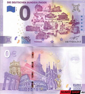 Nemecko - 0 euro souvenir - Die Deutschen Bundeslander - Thuringen