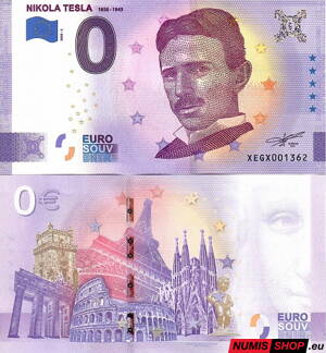 Nemecko - 0 euro souvenir - Nikola Tesla