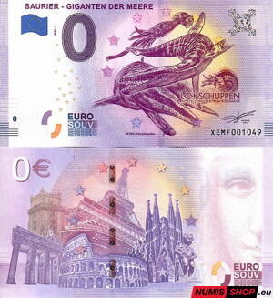 Nemecko - 0 euro souvenir - Saurier - Giganten der Meere