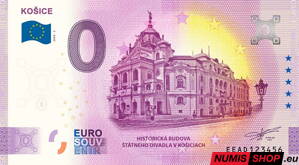 Slovensko - 0 euro souvenir - Košice 2020 - Historická budova štátneho divadla