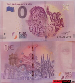 Slovensko - 0 euro souvenir - ZOO - Spišská Nová Ves