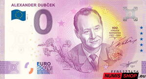 Slovensko - 0 euro souvenir - Alexander Dubček