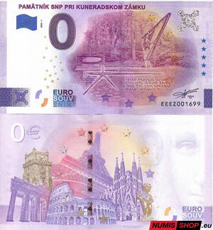 Slovensko - 0 euro souvenir - Pamätník SNP pri Kuneradskom zámku
