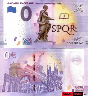 Taliansko - 0 euro souvenir - Gaio Giulio Cesare - COLOR