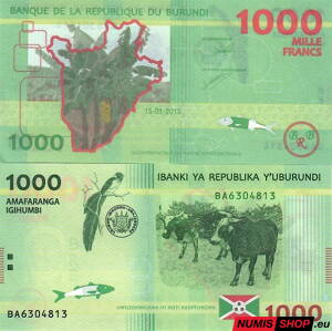Burundi - 1000 francs - 2015 - UNC