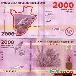 Burundi - 2000 francs - 2017 - UNC