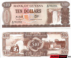 Guyana - 10 dollars - 1989 - UNC