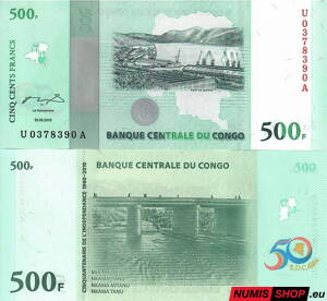 Kongo - 500 frankov - 2010