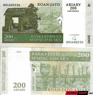 Madagaskar - 200 ariary - 2004
