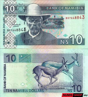 Namíbia - 10 dollars - 2001